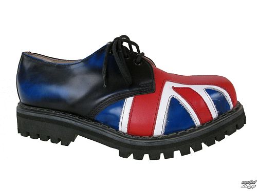 boty STEEL - 3-DÍRKOVÉ - UK. Flag