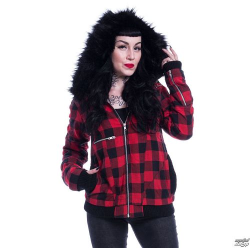 bunda dámska VIXXSIN - VIA - RED CHECK - POI481