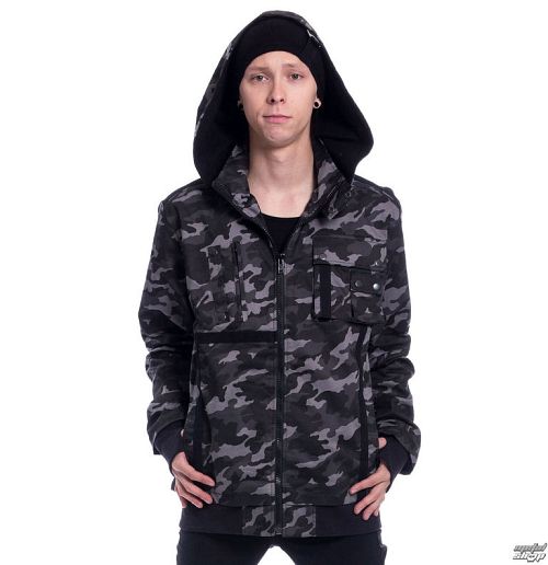 bunda pánska VIXXSIN - CARTER - GREY CAMO - POI444