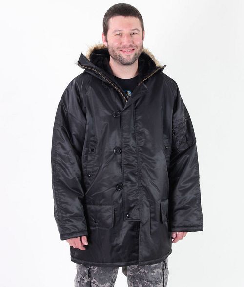 bunda pánska zimný ROTHCO - N-3B PARKA - BLACK - 9390