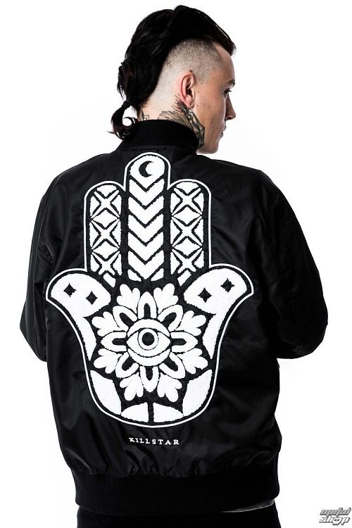 bunda (unisex) bomber KILLSTAR - Hamsa - Black - KIL008