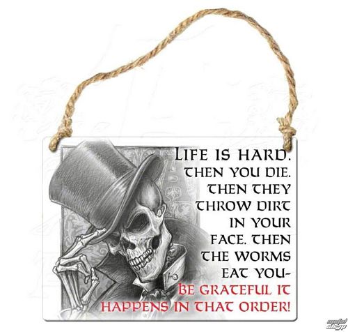 ceduľka ALCHEMY GOTHIC - Life Is Hard - ALHS3