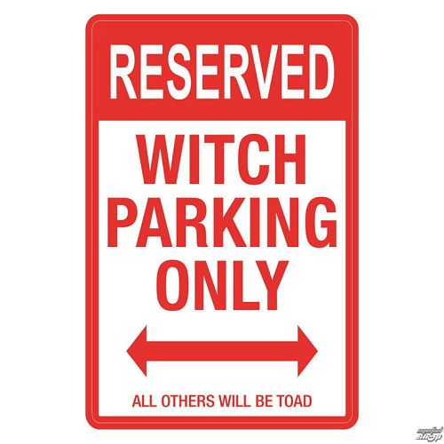 dekorácia (ceduľa) Witch Parkovisko - D2681G6