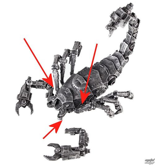 dekorácia Scorpion - CYBER - POŠKODENÁ - N259