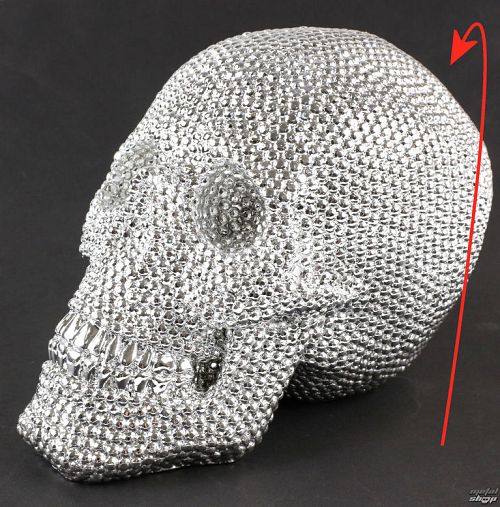 dekorácia Skull - Silver - 78/5744 - POŠKODENÁ - BEA056