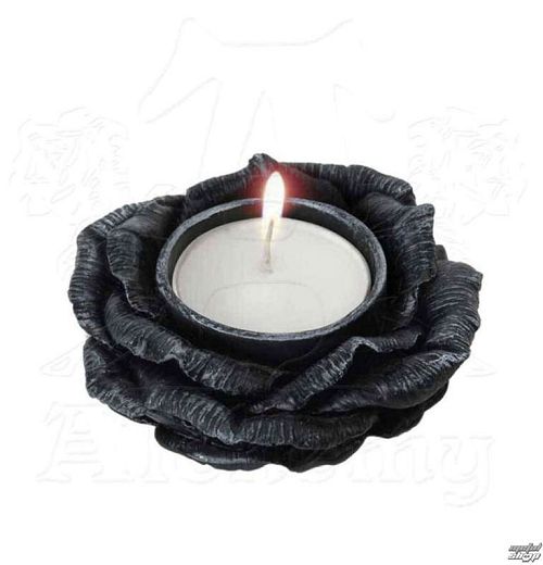dekorácia (svietnik) ALCHEMY GOTHIC - Black Rose - V36
