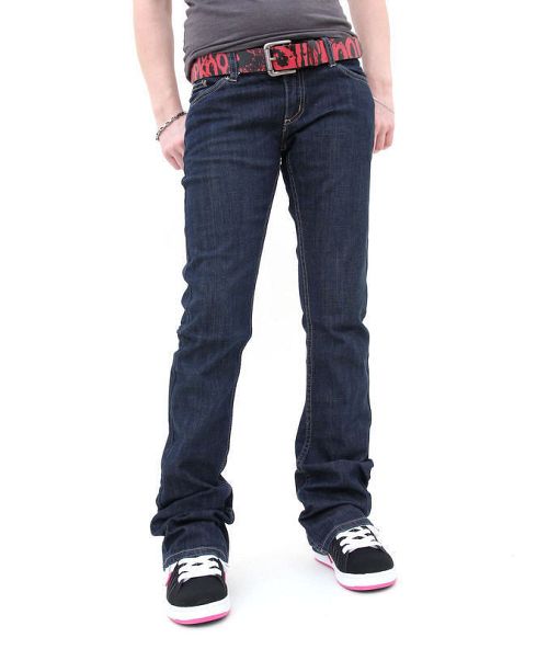 kalhoty dámské (jeansy) ETNIES - Booted - DARK RINSE