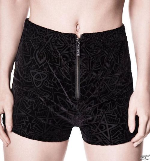 kraťasy dámske KILLSTAR - Burn Baby - Black - KIL324
