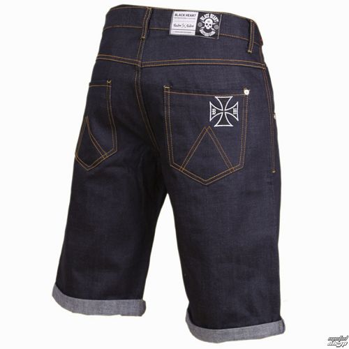 kraťasy pánske BLACK HEART - Cross - Denim - BH161