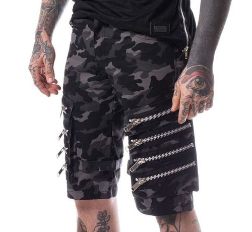 kraťasy pánske Heartless - ARVID - GREY CAMO - POI604