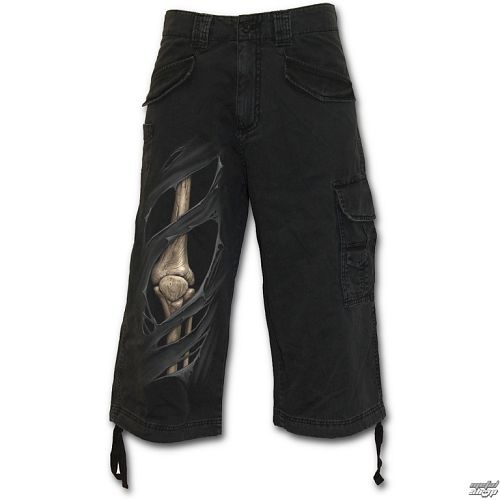 kraťasy pánske SPIRAL - Bone Rips - Black - K033M705