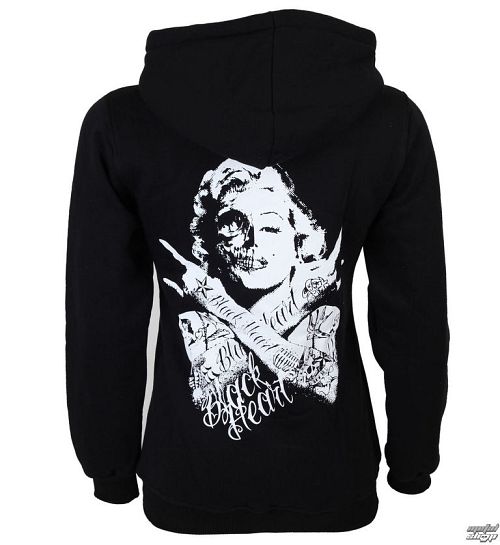 mikina dámska BLACK HEART - Skull Bitch - BH117