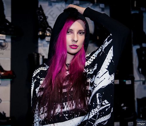mikina dámska (Pončo) ABBEY DAWN - Punk Hair - BLACK