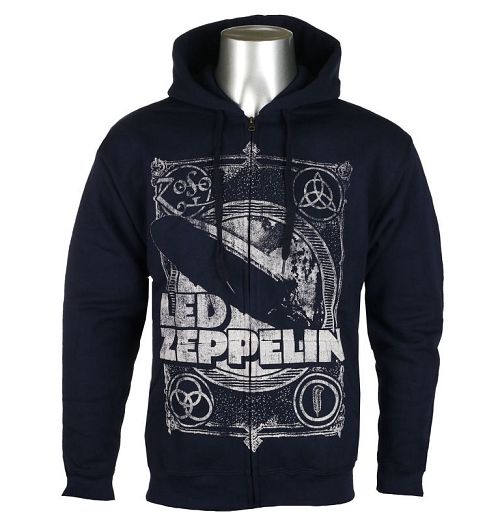 mikina pánska Led Zeppelin - Navy - RTLZEZHNVIN