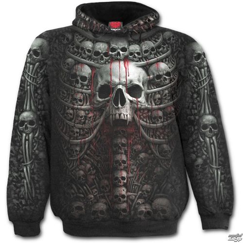 mikina pánska SPIRAL - DEATH RIBS - Black - W027M459