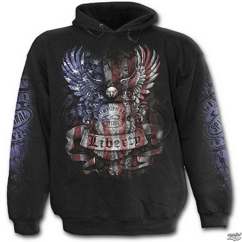 mikina pánska SPIRAL - LIBERTY USA - BLK - DS130800