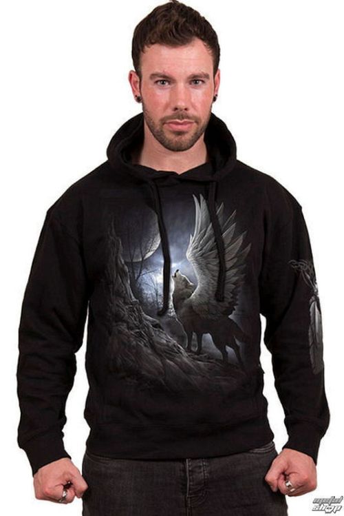mikina pánska SPIRAL - LYCOS WINGS - BLK - TR379800