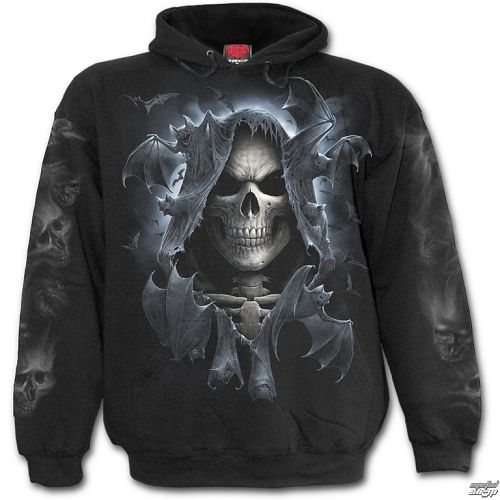 mikina pánska SPIRAL - REAPER BATS - Black - T130M451
