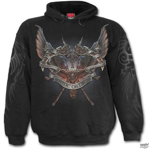 mikina pánska SPIRAL - RIDE OR DIE - Black - T137M451