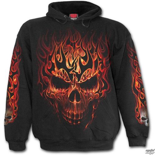 mikina pánska SPIRAL - SKULL BLAST - Black - T152M451