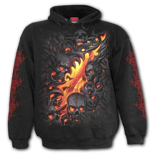 mikina pánska SPIRAL - SKULL LAVA - M026M451