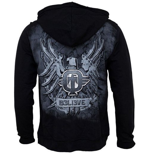 mikina pánska TAPOUT - Fierce - Black - 38112