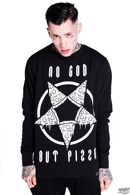 mikina (unisex) KILLSTAR - Pizzagram - Black - KIL226
