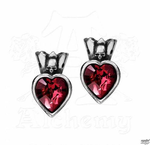 náušnice ALCHEMY GOTHIC - Claddagh Heart - E379