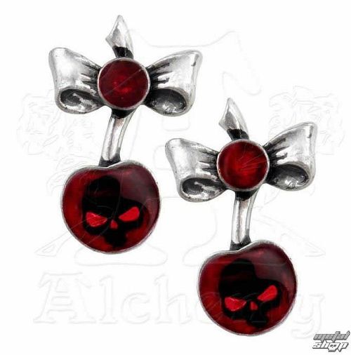 náušnice Black Cherry - ALCHEMY GOTHIC - ULFE20