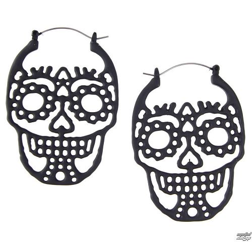 náušnice INOX - 20G SUGAR SKULL - PLGHOOP-SKUL L