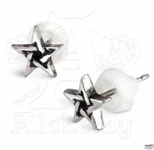 náušnice Pentagram Studs E164 - Alchemy Gothic