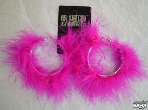 náušnice POIZEN INDUSTRIES - FF1 - Feather - Pink