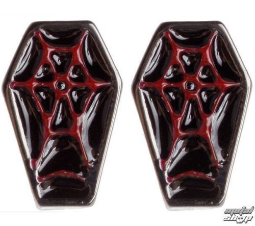 náušnice SOURPUSS - Coffin - Black / Red - SPEA4