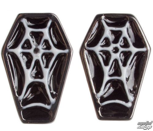 náušnice SOURPUSS - Coffin - Black/White - SPEA5