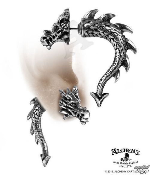 náušnice Tor Dragon - ALCHEMY GOTHIC - E324