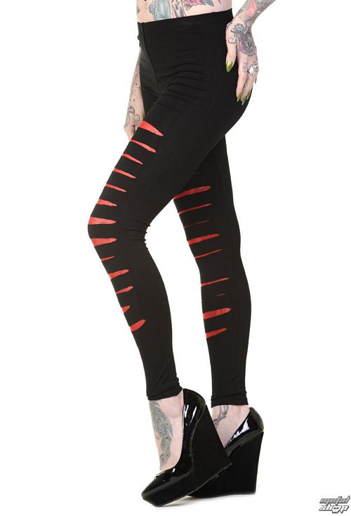 nohavice dámske (legíny) BANNED - LBN1105R/BLK/RED