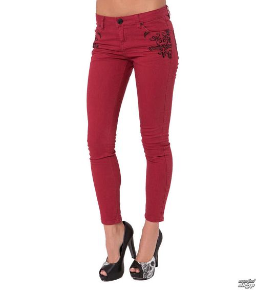 nohavice dámske METAL MULISHA - Wicked Stitch - RED