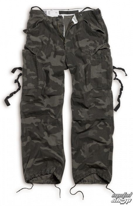 nohavice SURPLUS - Vintage - BLACK CAMO - 05-3596-42