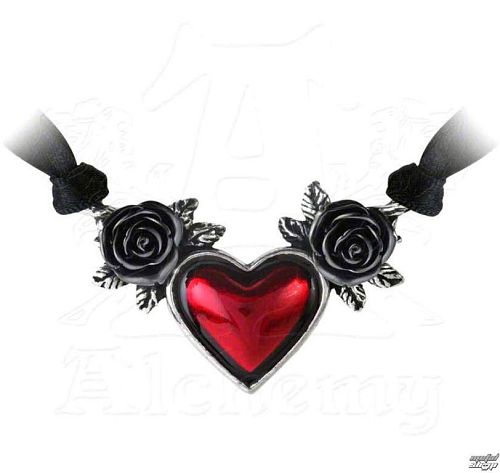obojok ALCHEMY GOTHIC - Bloodheart Rose - P746