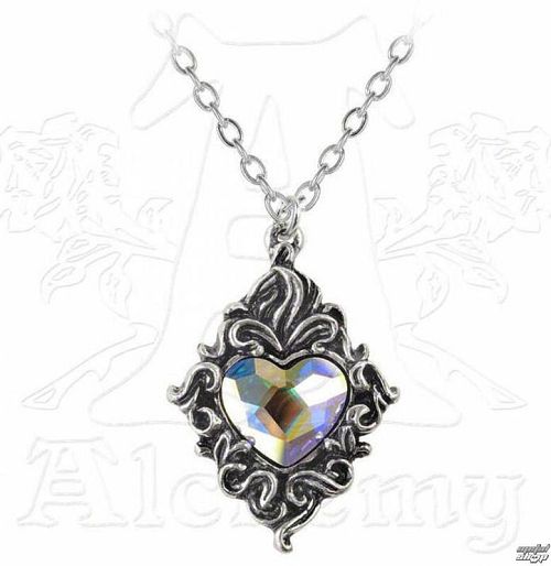 obojok ALCHEMY GOTHIC - Crystal Heart - P711