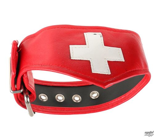 obojok Cross - White / Red - NSF028