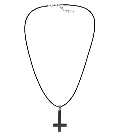 obojok Luciferothica - Black Inverted Cross - LUC014