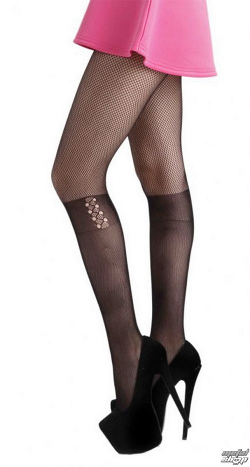 pančucháče PAMELA MANN - Lace Up Knee - Black - PM259