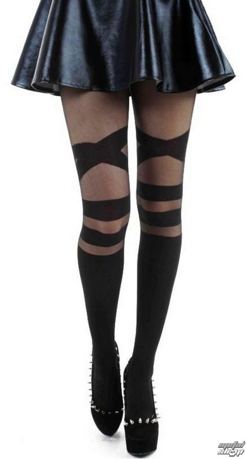 pančucháče PAMELA MANN - V Strap Sheet - Black - PM218