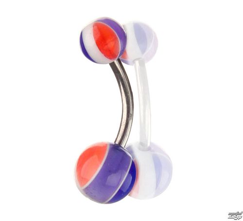 piercingový šperk - White / Purple / Orange - IV048