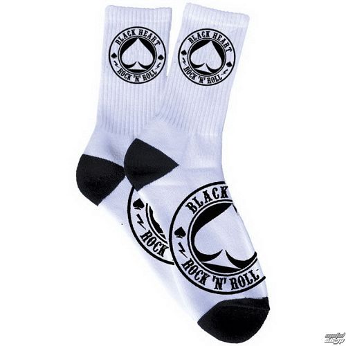 ponožky BLACK HEART - Ace Of Spades - White - BH030