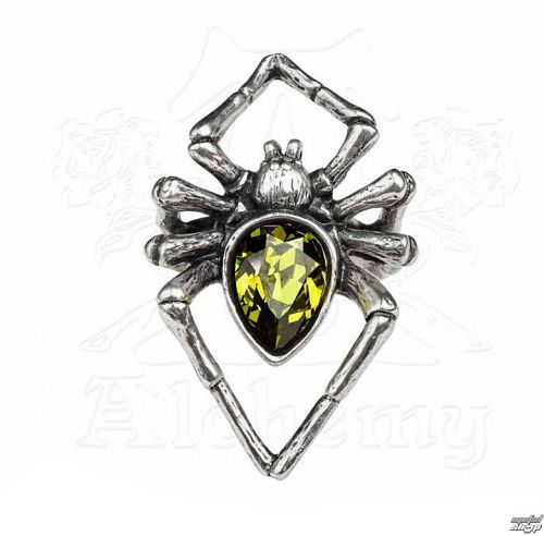 prsteň ALCHEMY GOTHIC - Emerald Venom - R222