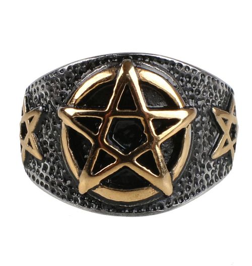 prsteň ETNOX - Pentagram - SR1601B