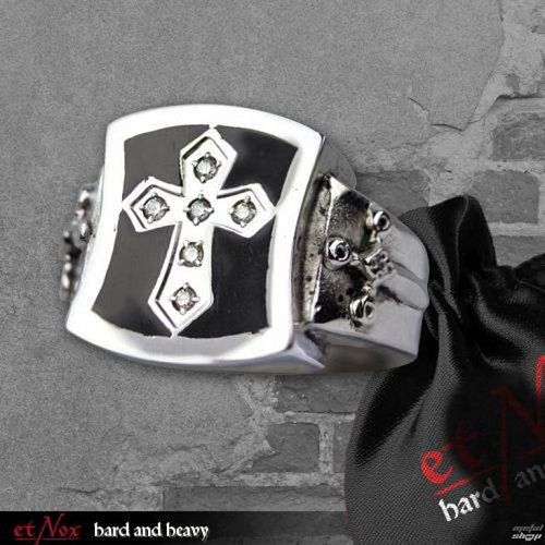 prsteň ETNOX - Signet Cross - SR8010