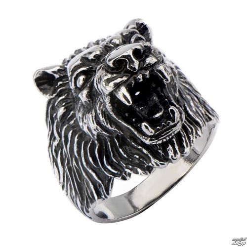 prsteň INOX - BIG WOLF BLACK - FR1271